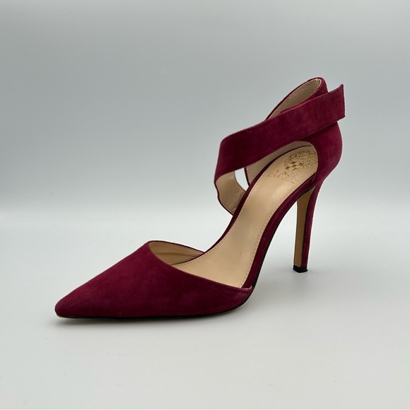 Vince Camuto Shoes - Vincent Camuto VC-Charlotte Women’s Size 9 US Red Suede Ankle-Strap Heels Shoes